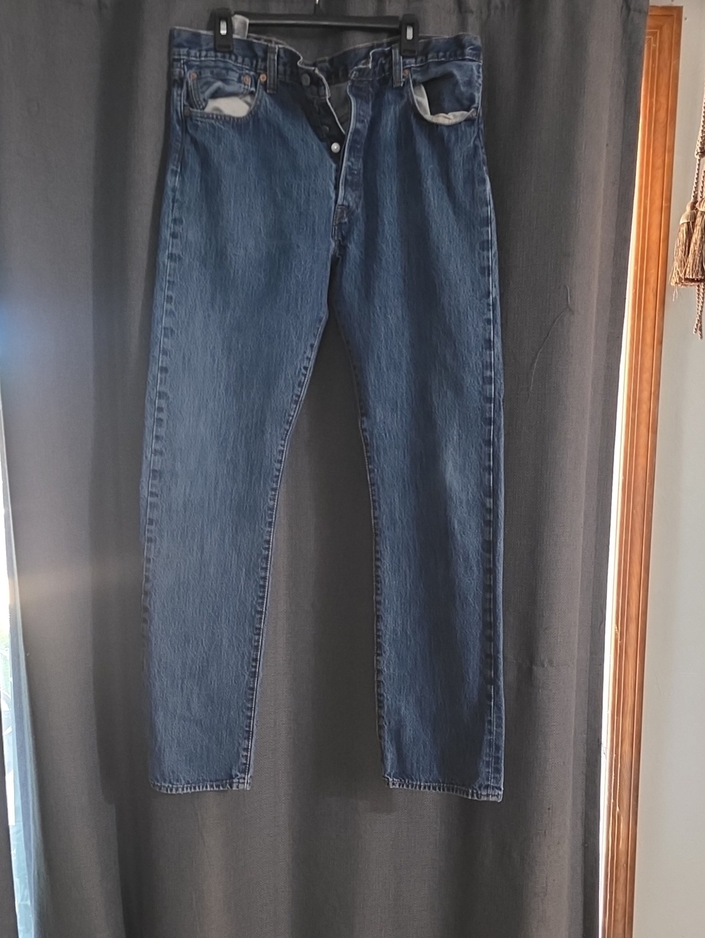 Levi's Men's Straight Fit Jeans - Dark Blue Denim